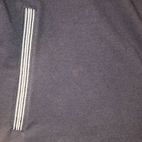 IActive PL Navy White Tripe Detail Snap Closure Mock Neck Athletic Jacket - Picture 12 of 14